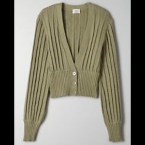 Aritzia Wilfred Plunge Front Cardigan